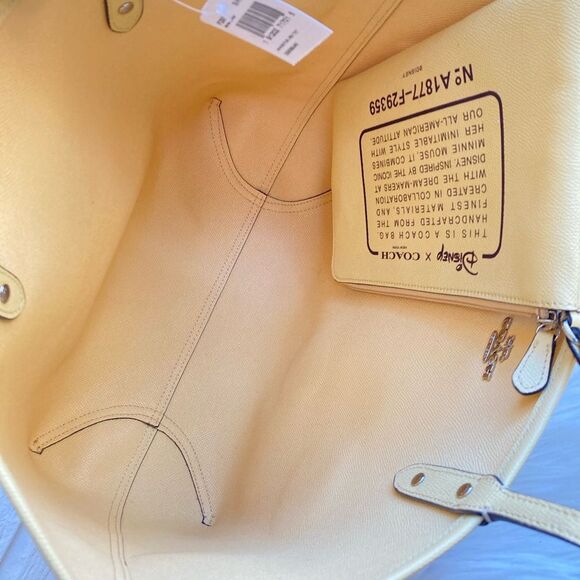 NWT | COACH Disney Mickey Floral Reversible Tote + Pouch + Wallet Ava City Metro - Picture 7 of 11